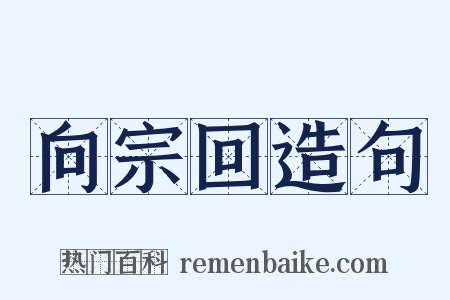 向宗回造句是什么意思的图片